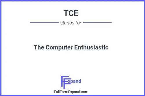 Full form of TCE