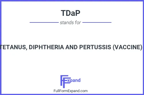 Full form of TDaP