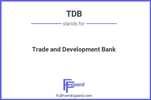 Full form of TDB