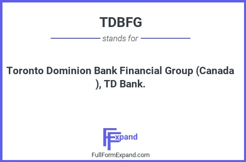 Full form of TDBFG