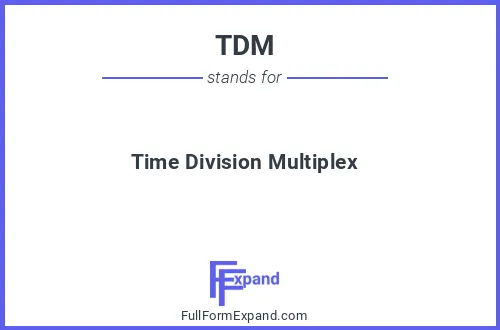 Full form of TDM