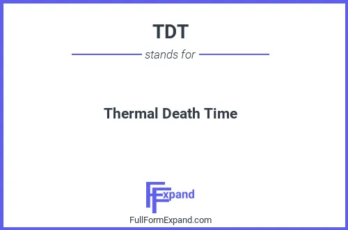 Full form of TDT
