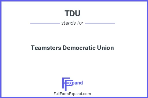Full form of TDU
