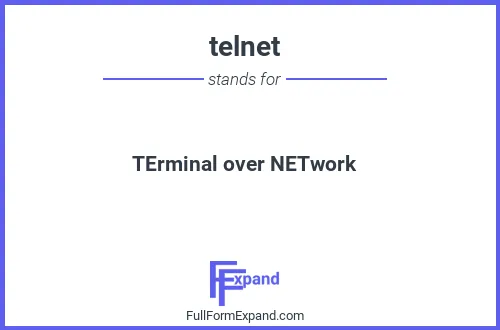 Full form of telnet