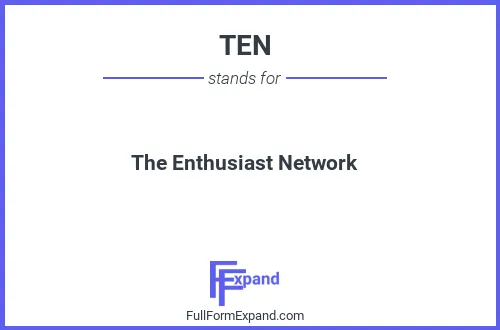 Full form of TEN