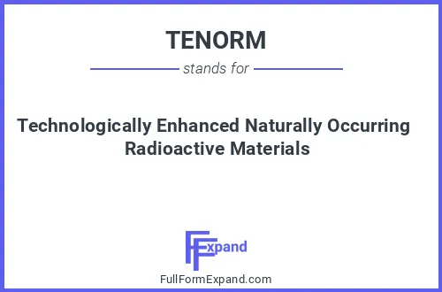 Full form of TENORM