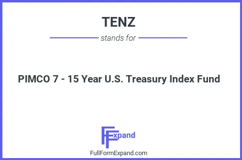 Full form of TENZ