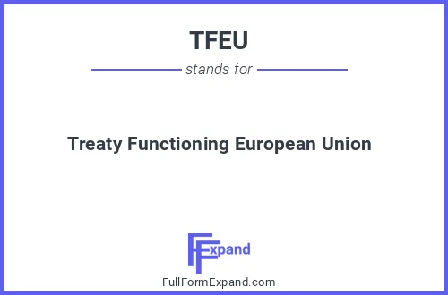 Full form of TFEU