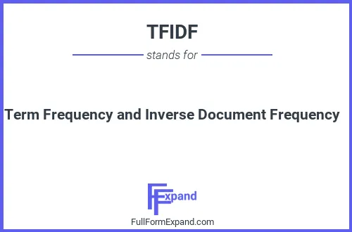 Full form of TFIDF