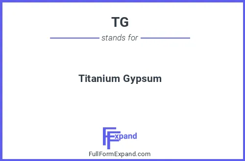 Full form of TG