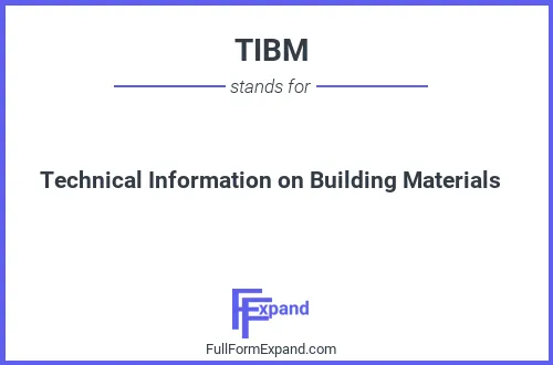Full form of TIBM