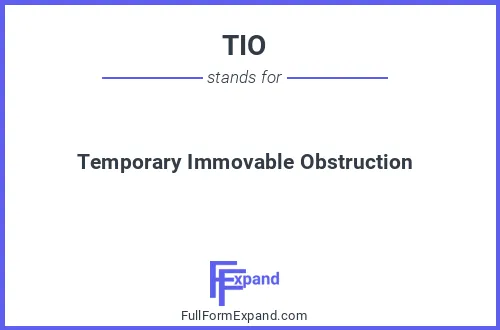 Full form of TIO