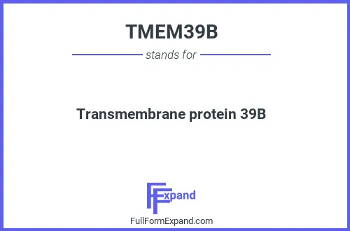 Full form of TMEM39B