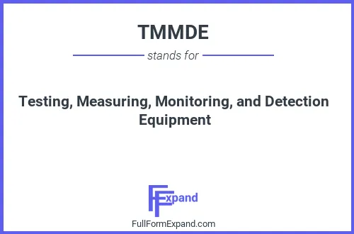Full form of TMMDE