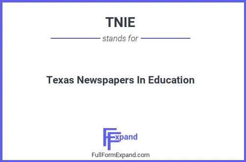 Full form of TNIE
