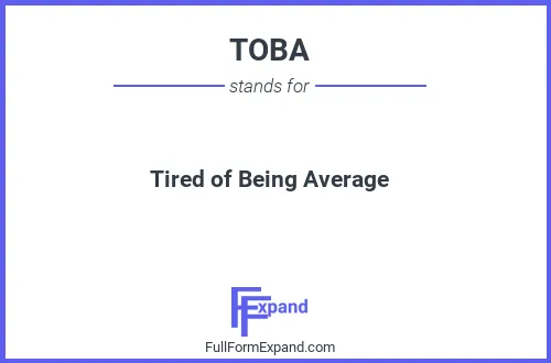 Full form of TOBA