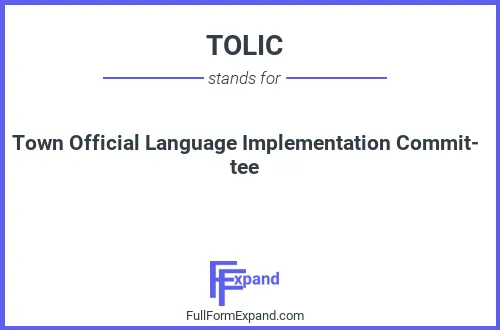 Full form of TOLIC