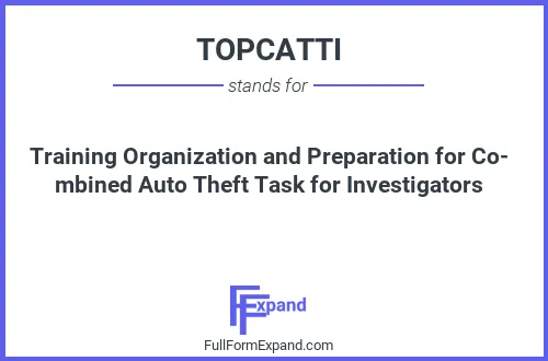Full form of TOPCATTI