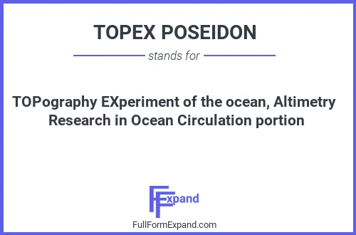 Full form of TOPEX POSEIDON