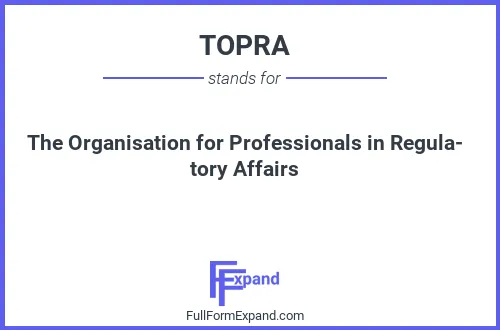 Full form of TOPRA
