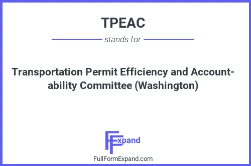 Full form of TPEAC