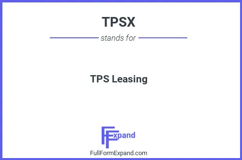 Full form of TPSX