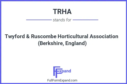 Full form of TRHA