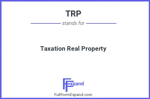 Full form of TRP