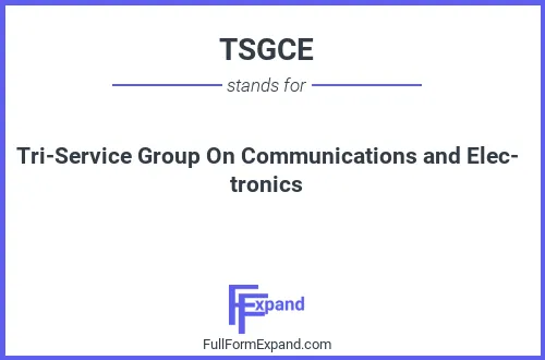 Full form of TSGCE