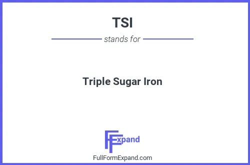 Full form of TSI