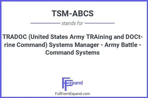 Full form of TSM-ABCS