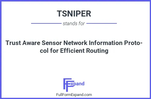 Full form of TSNIPER