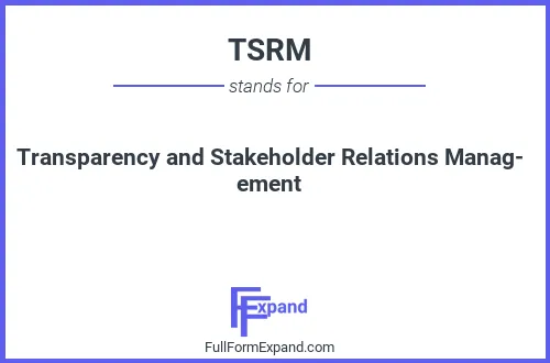 Full form of TSRM