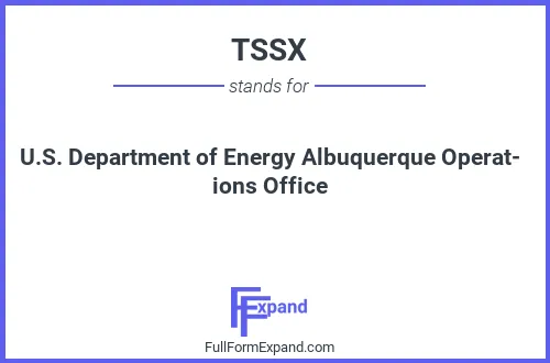 Full form of TSSX