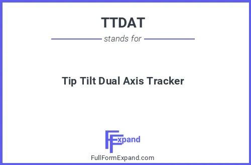 Full form of TTDAT