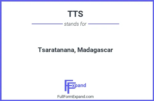 Full form of TTS