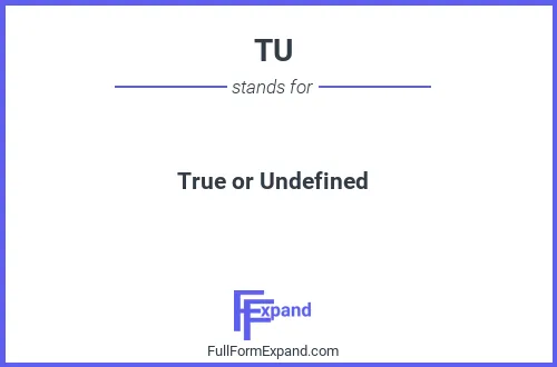 Full form of TU