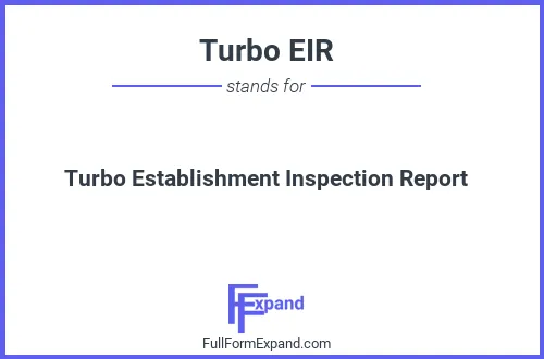 Full form of Turbo EIR