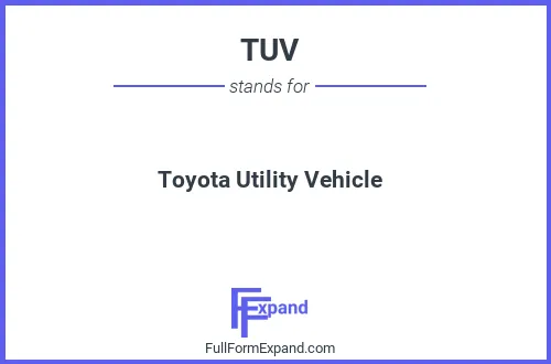 Full form of TUV