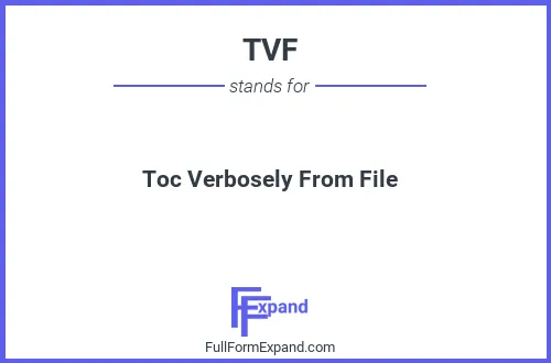 Full form of TVF