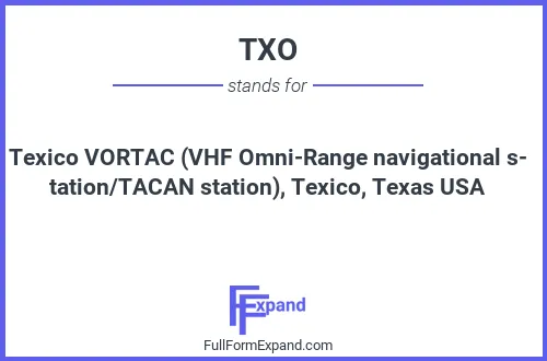 Full form of TXO