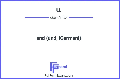 Full form of u.