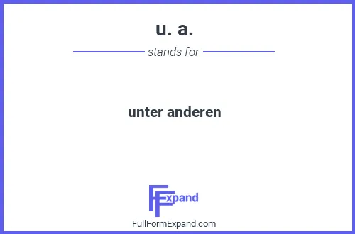 Full form of u. a.