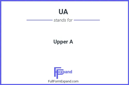 Full form of UA