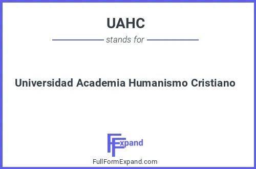 Full form of UAHC