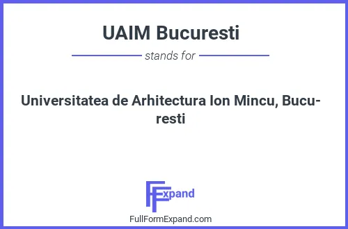 Full form of UAIM Bucuresti
