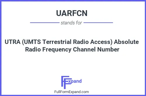 Full form of UARFCN