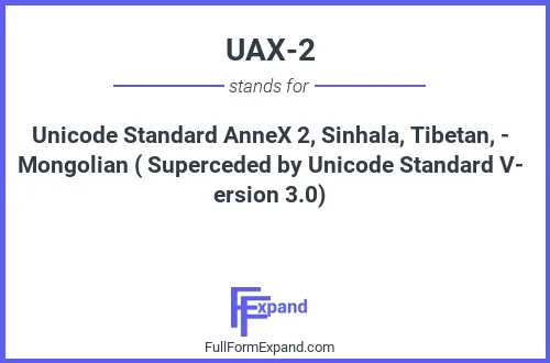 Full form of UAX-2