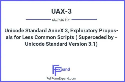 Full form of UAX-3
