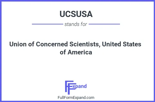 Full form of UCSUSA